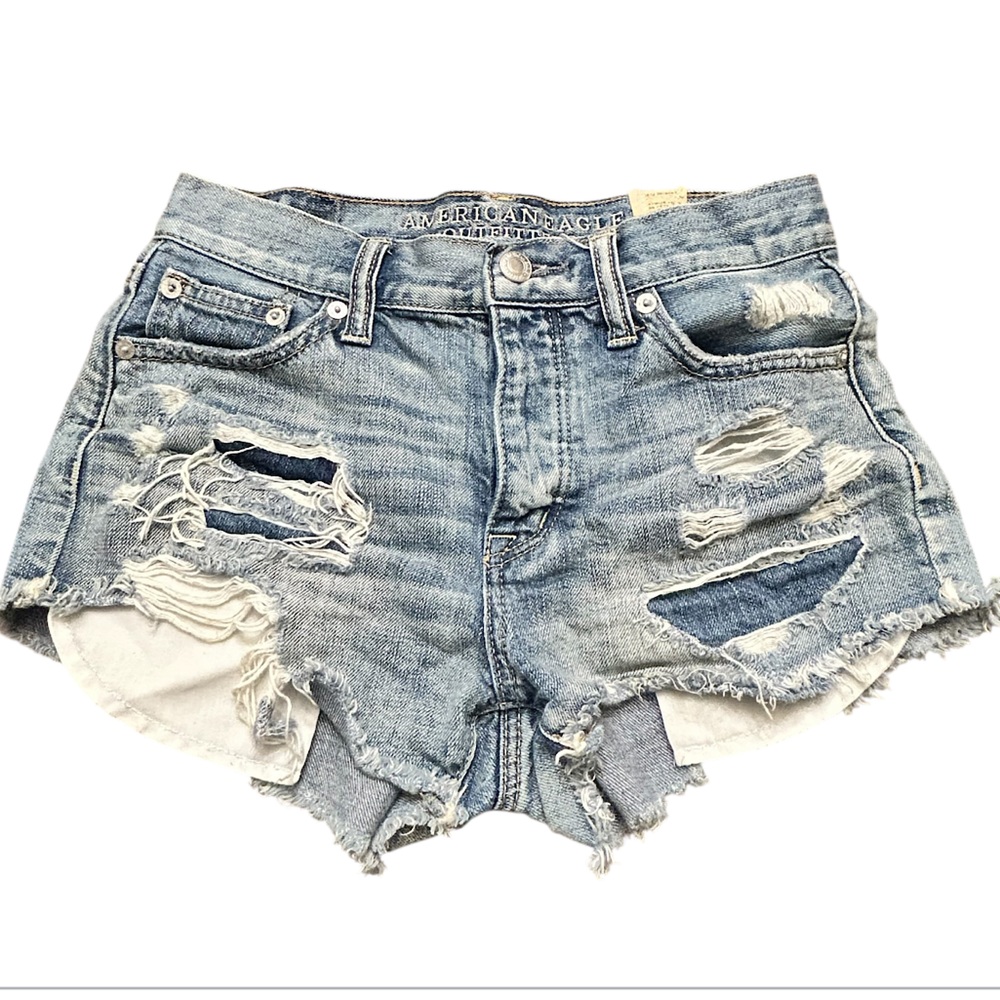 American Eagle Distressed Denim Shorts Women’s Size 00